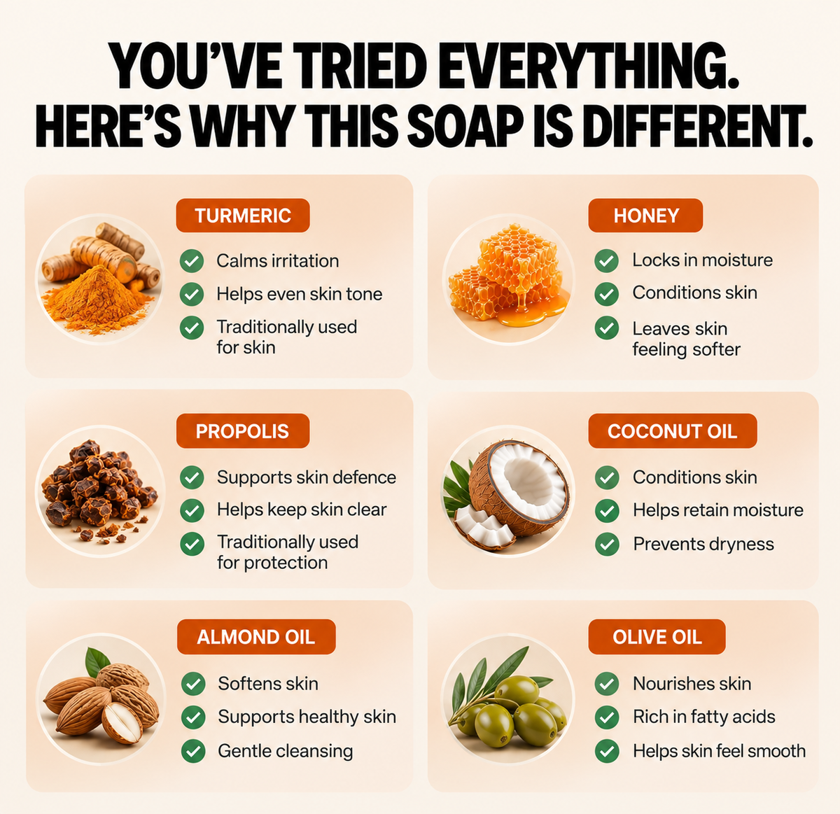 RootDerm Turmeric + Honey Bar